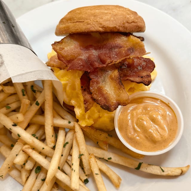 The cronut sandwich brunch.