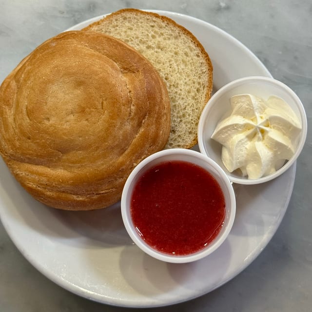 Cronut, butter & jam brunch.