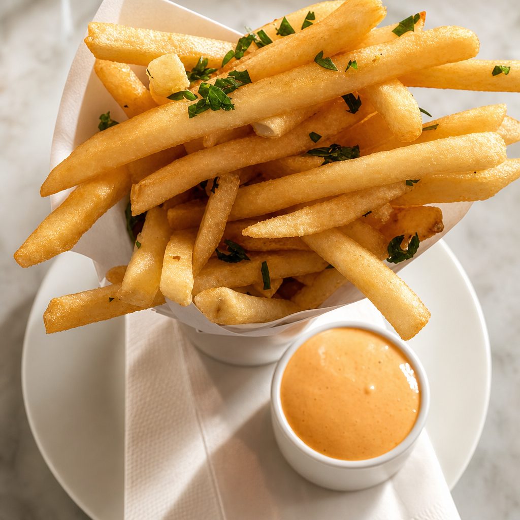 Pommes frites dinner.
