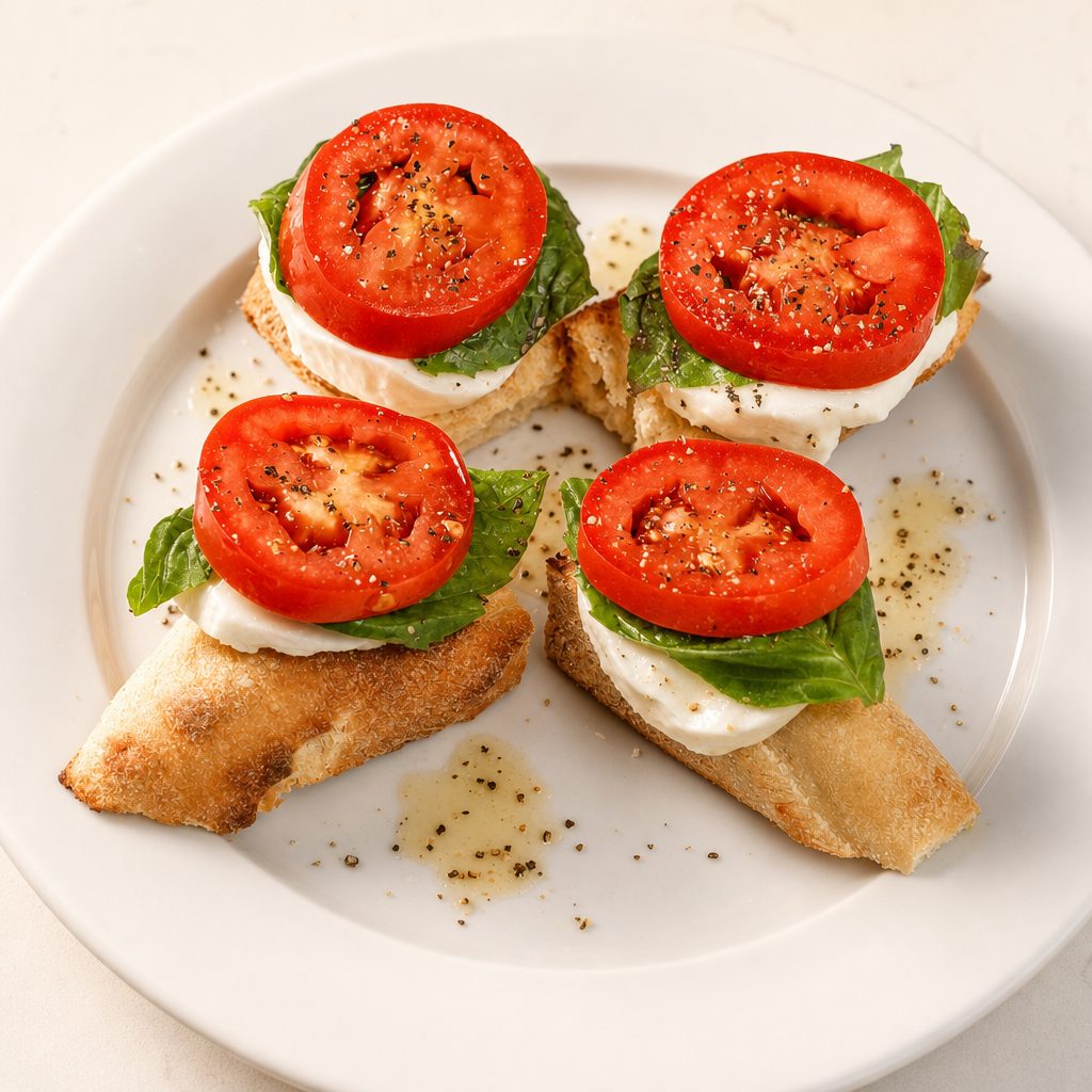 Seasonal bruschetta dinner.