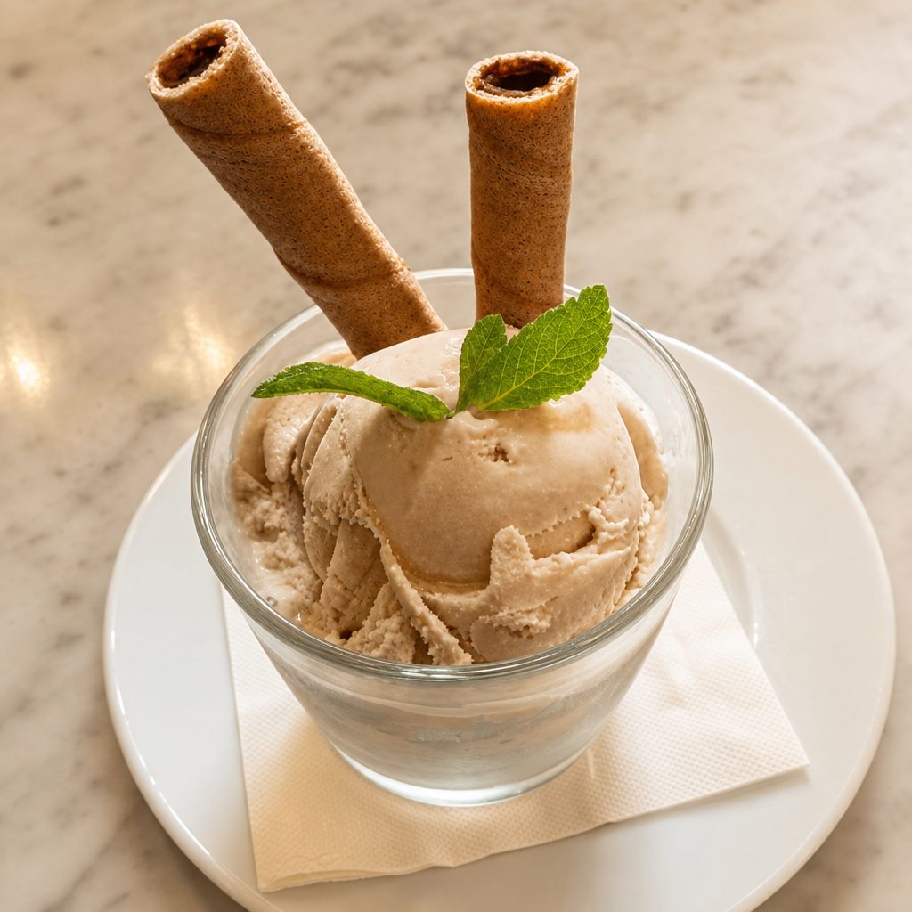 Salted caramel gelato.