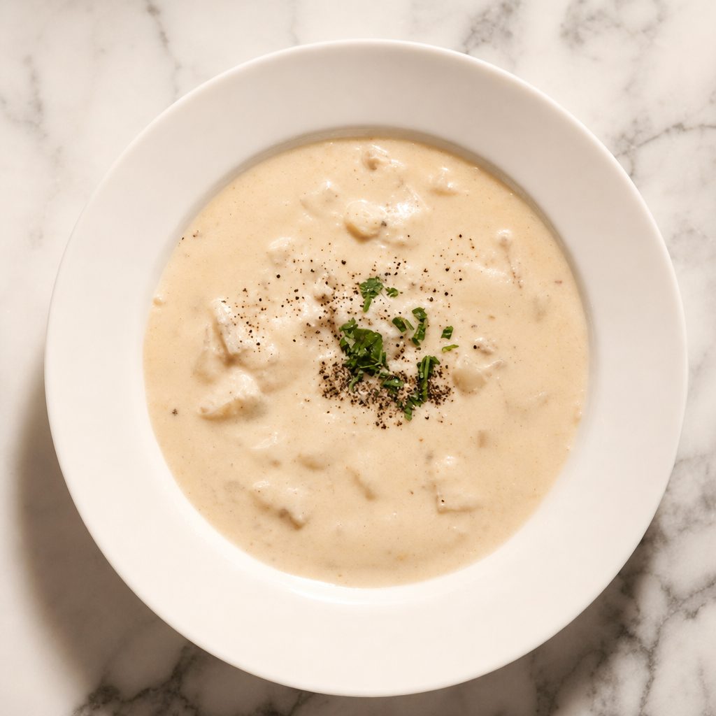 Bistro clam chowder dinner.