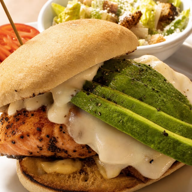 Salmon sandwich brunch.