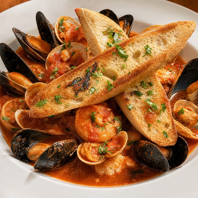 Bistro-style cioppino dinner.