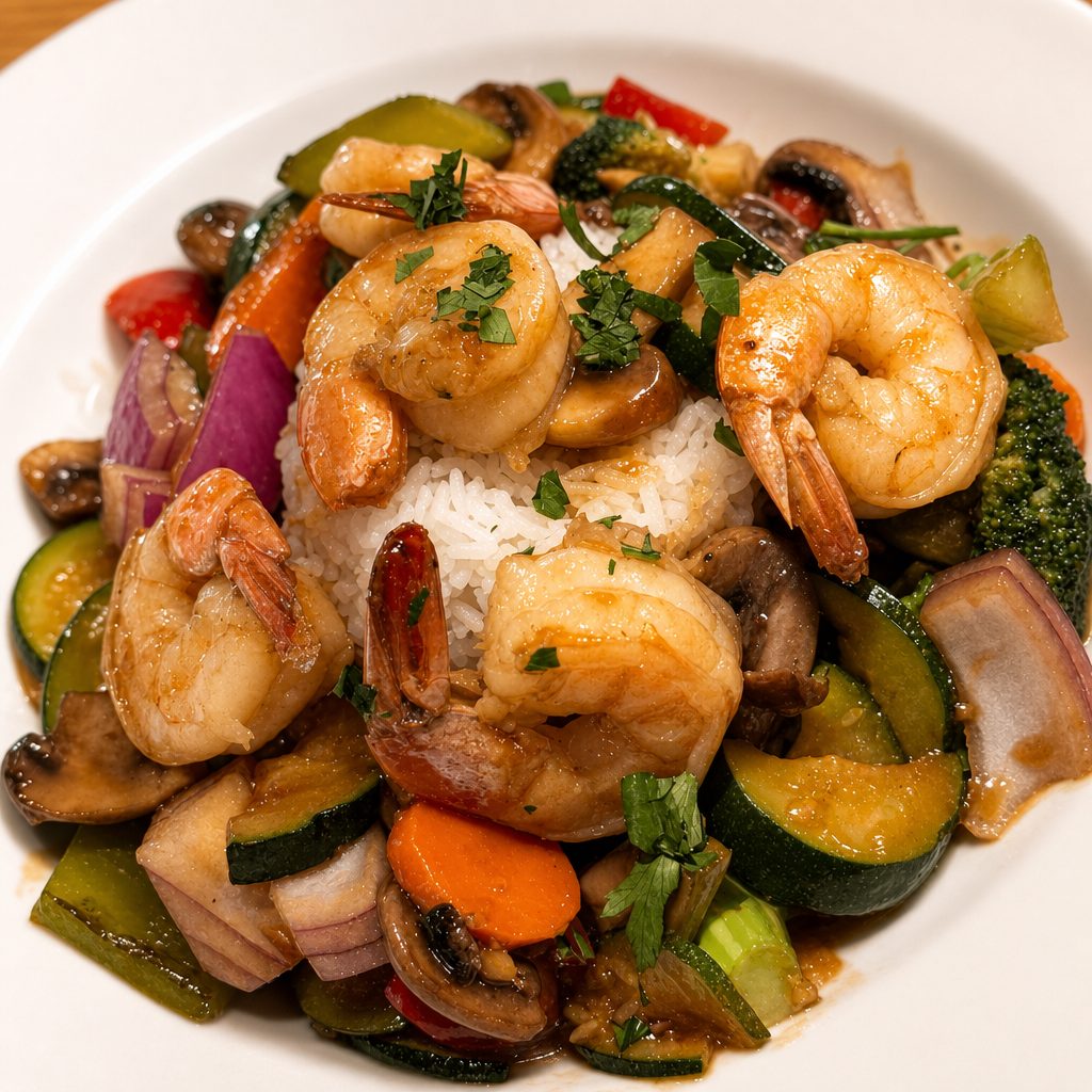 Prawns Teriyaki.