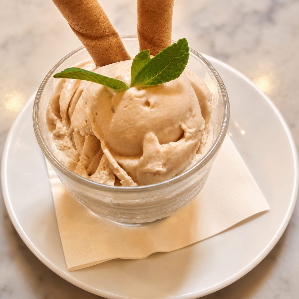 Vanilla bean gelato.