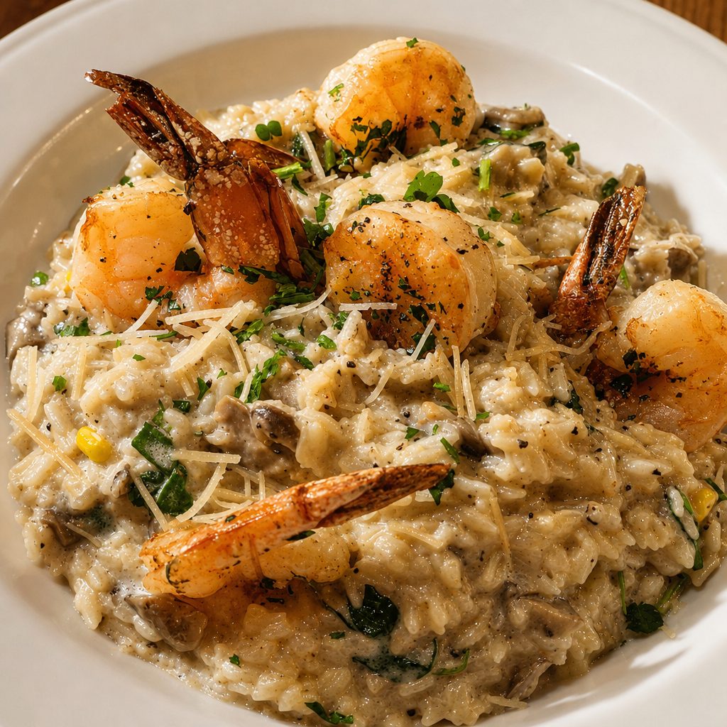 Risotto with Prawns.