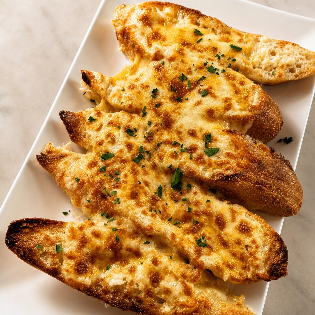 Garlic cheese bread.