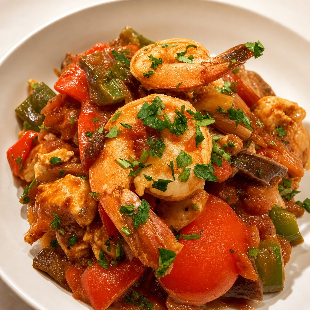 Bistro jambalaya dinner.