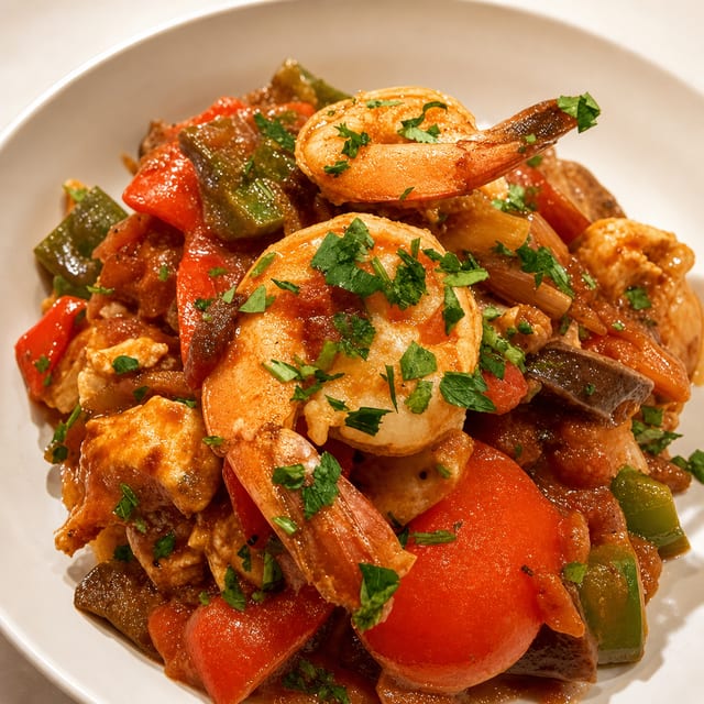 Bistro jambalaya dinner.