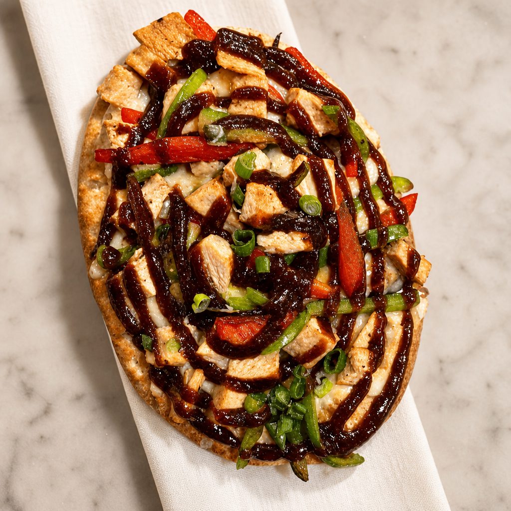 BBQ chicken pizzette.