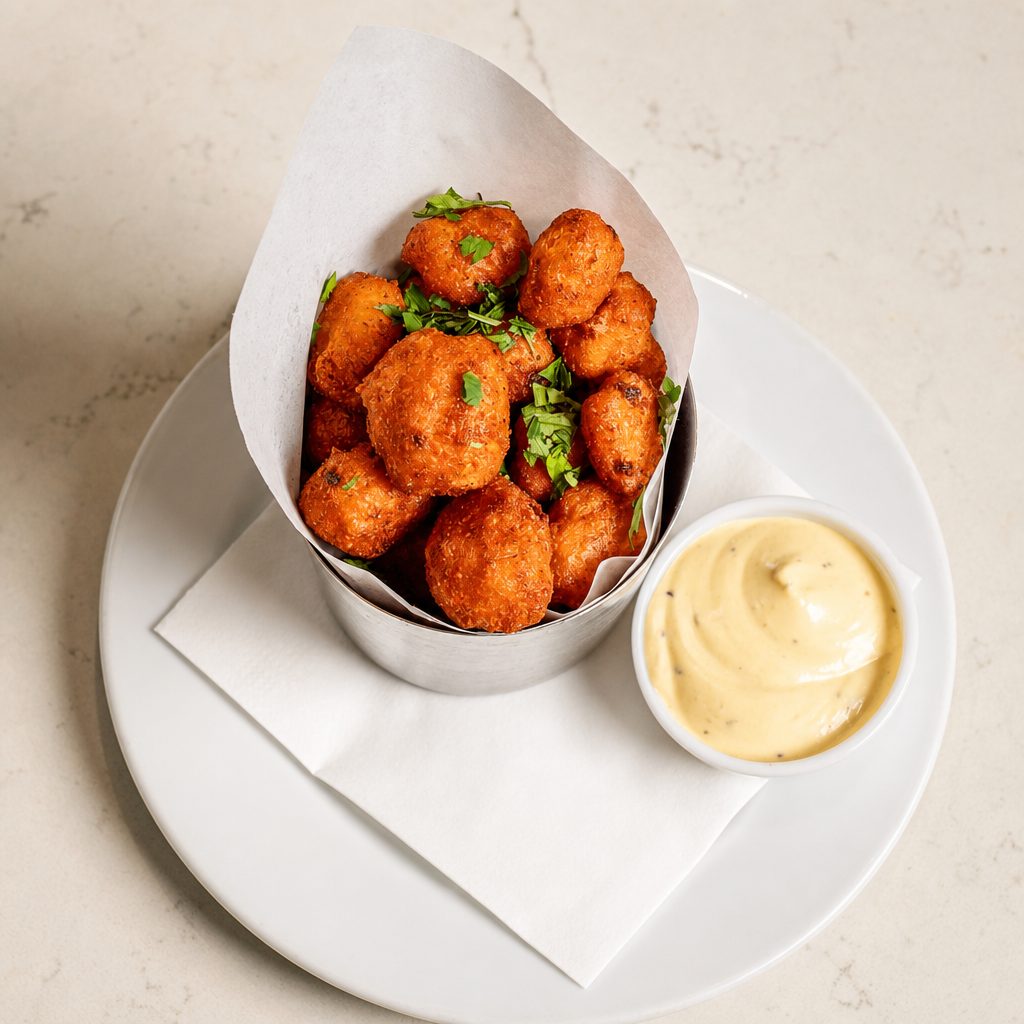 Aleppo pepper spicy fried cauliflower brunch.