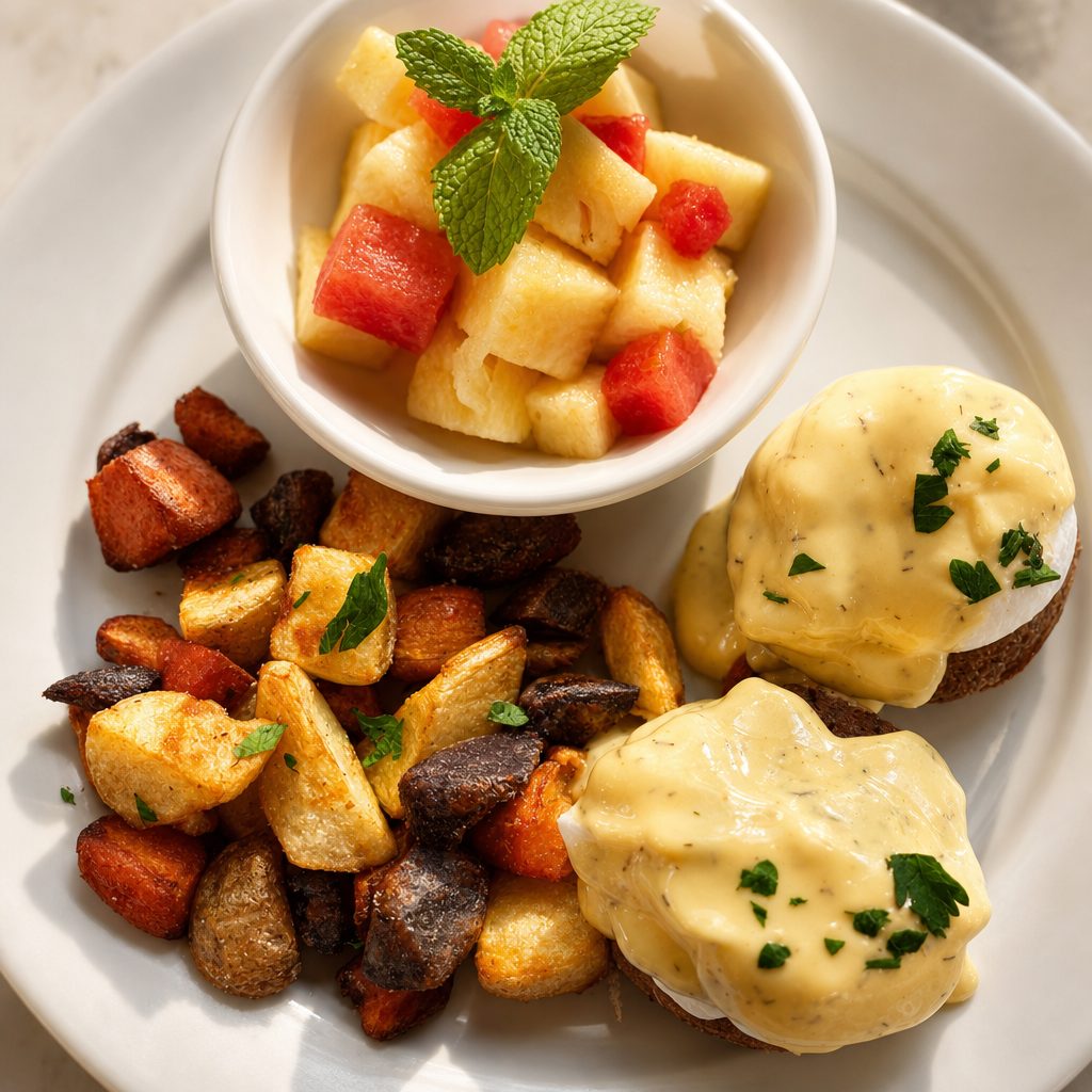 Impossible benedict brunch.